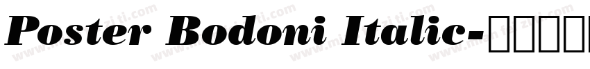 Poster Bodoni Italic字体转换